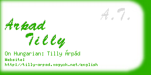 arpad tilly business card